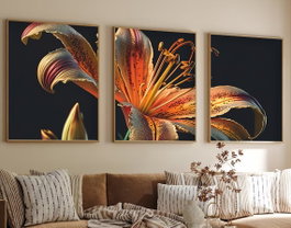 Wallity Cuadro decorativo enmarcado en MDF (3 piezas) 35 x 50 cm